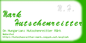 mark hutschenreitter business card