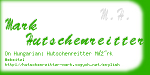 mark hutschenreitter business card